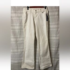 Old Navy White Mid Rise Micro Flare Denim Jean